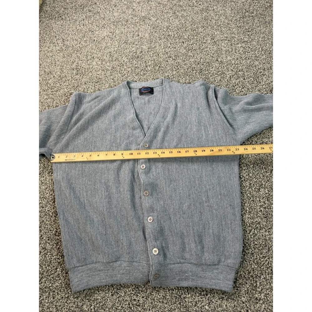 Vintage 80s Jantzen Cardigan Sweater Men's Size XL Gray
